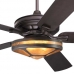 Craftsman Fan with Amber Mica Glenaire Light